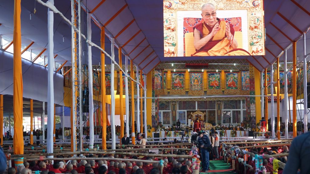 Tibetans blocked from Kalachakra at borders and on WeChat 1 Figure 1: His Holiness the Dalai Lama conducts a Kalachakra teaching in Bodh Gaya. Photo credit: Lhakpa Kyizom