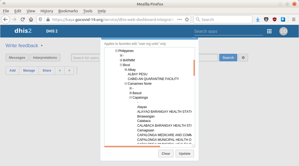 Unmasked: COVID-KAYA and the Exposure of Healthcare Worker Data in the Philippines 5 Dashboard displaying healthcare providers affiliated with the app.