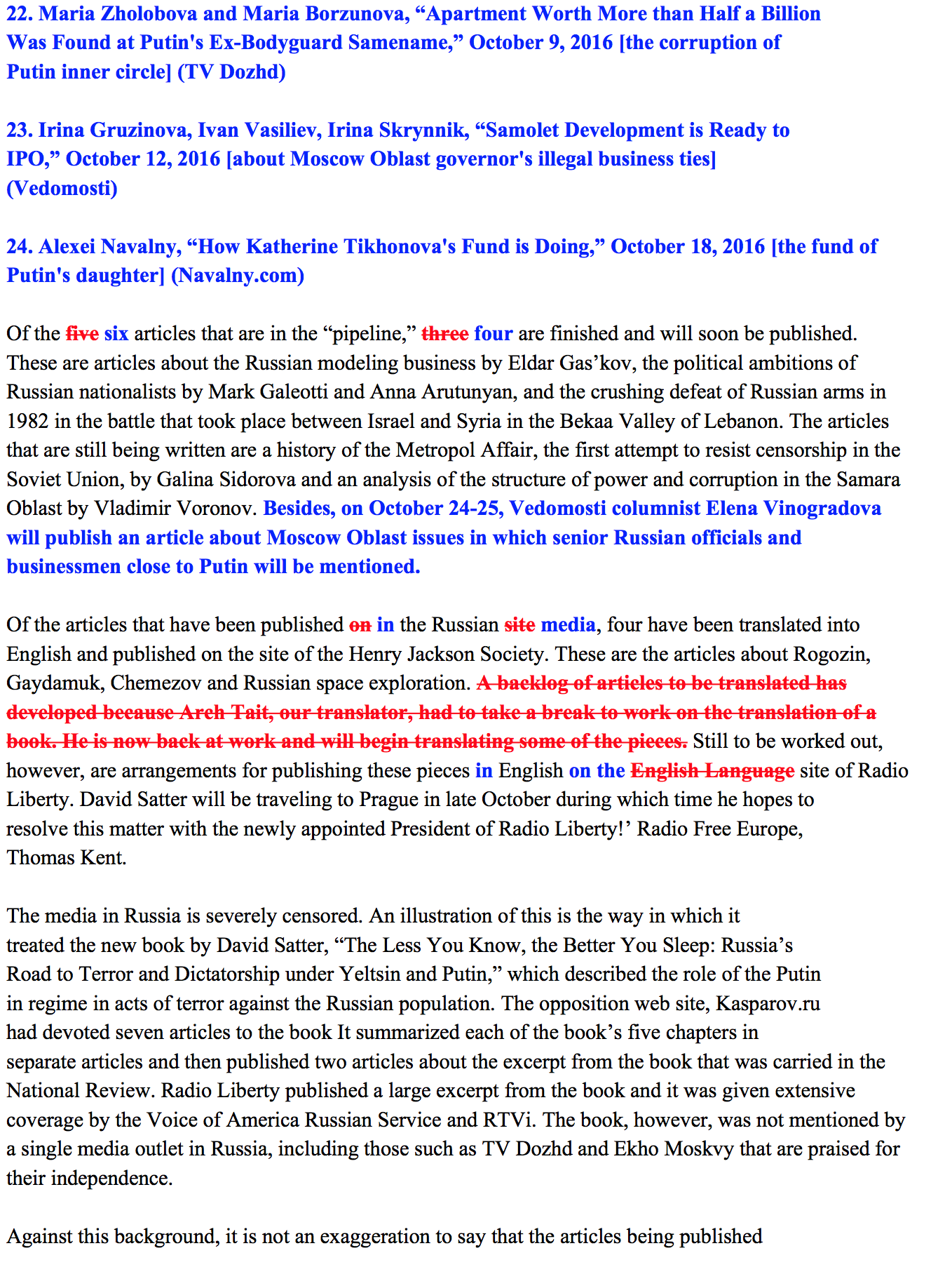 Tainted Leaks: Disinformation and Phishing With a Russian Nexus 32 Figure 28 C: Full text of the tainted leak released by CyberBerkut showing tainting